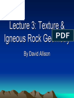 LECT - 3 Texture and Igneous Rock Geometry