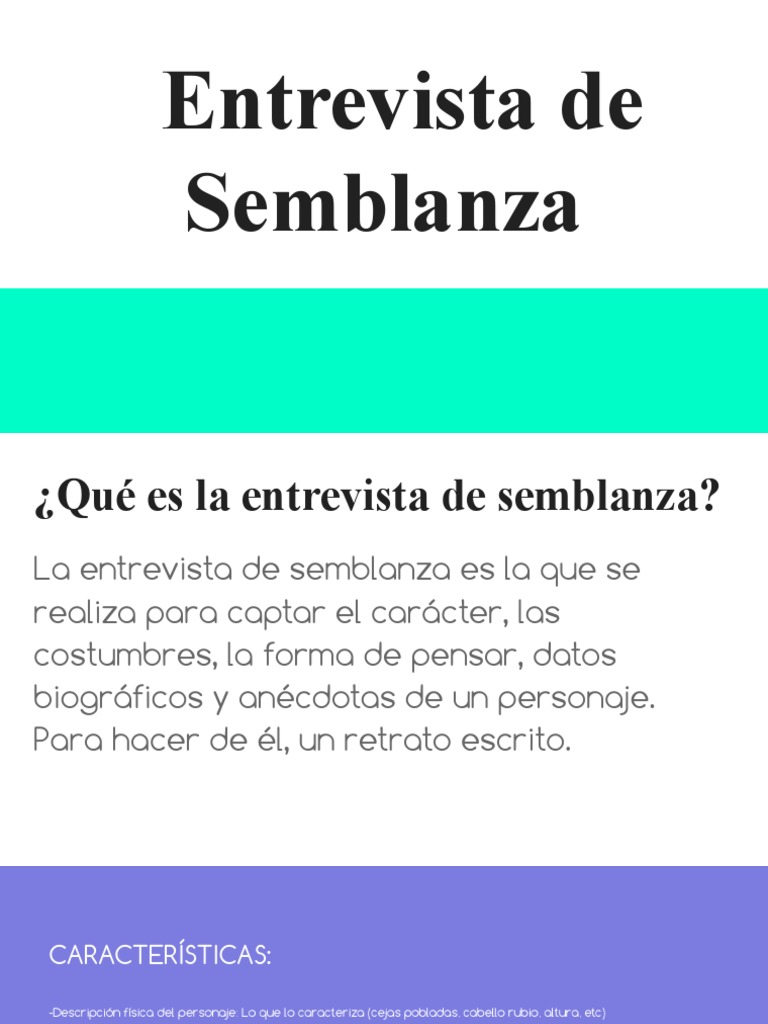 Guía de Entrevista de Semblanza | PDF | Relaciones personales, crianza ...
