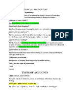 Financial Accounting: Types of Accounts
