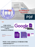Creating Quizzes Using Google Forms
