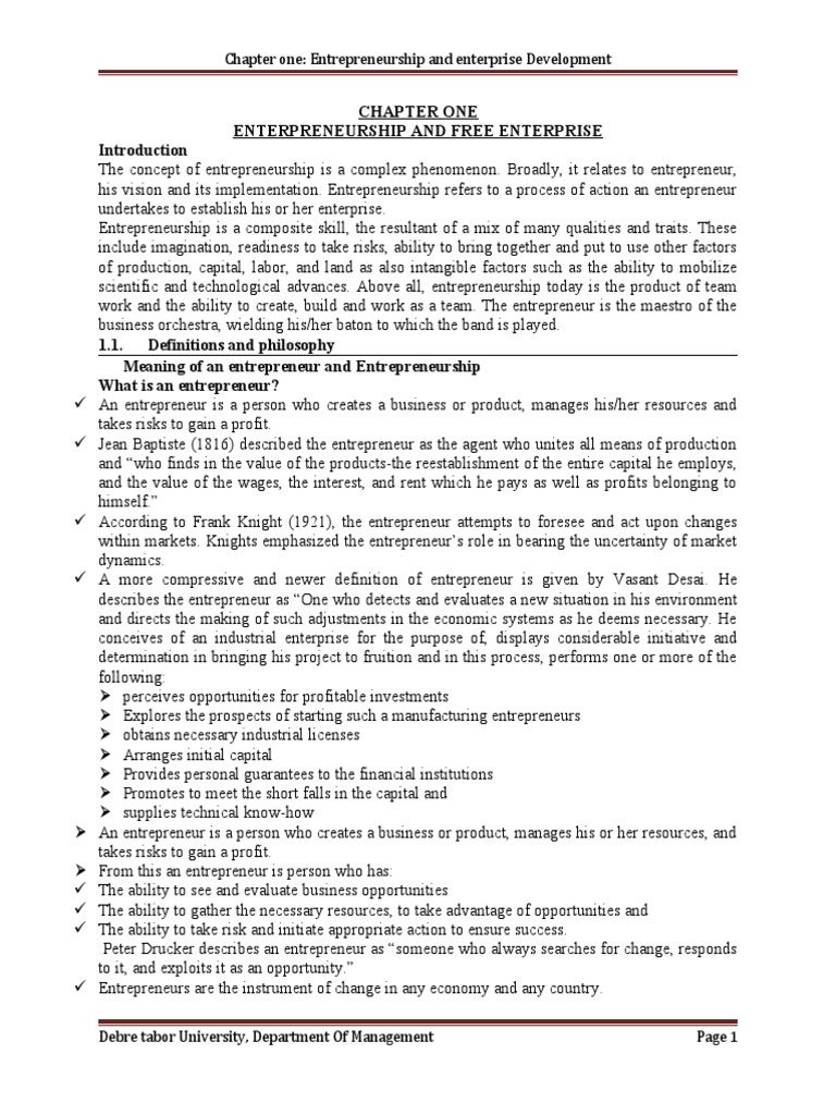 Bussiness Chapter 1 | PDF | Entrepreneurship | Innovation