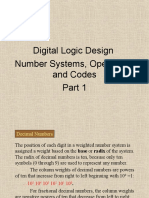 Digital Logic Design Number Systems, Operations and Codes