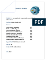 Formulación de proyectos de comercialización internacional