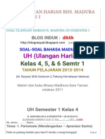 Soal Ulangan Harian Bhs. Madura SD Semester 1 - Soal Ulangan Harian B. Madura SD Semester 1