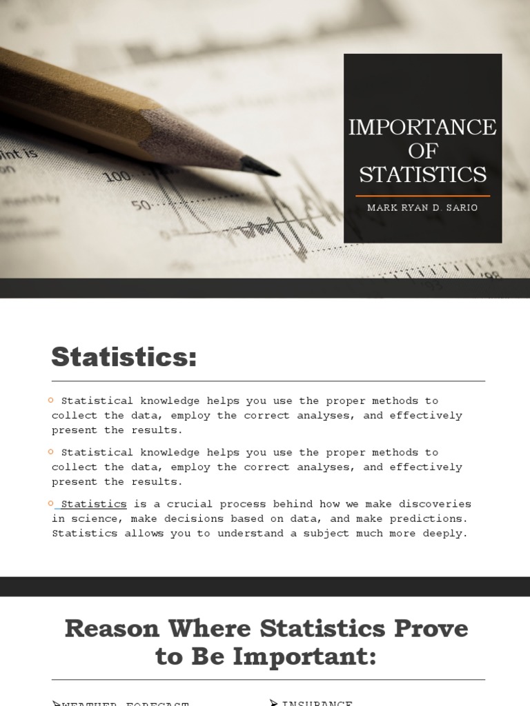 Significance of Statistics in Research | PDF | Statistics | Scientific ...
