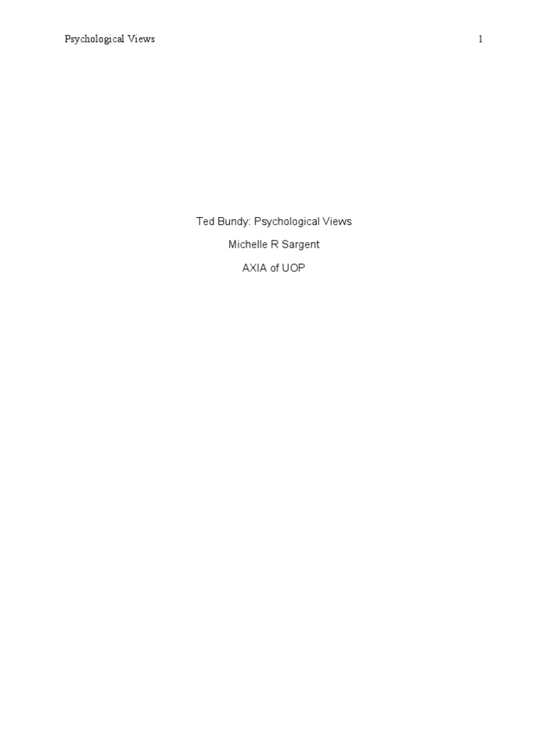 ted bundy essay