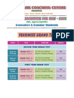 Second Year Grand Test: Date Test Portion Marks