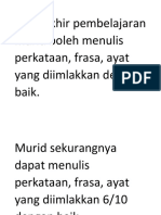 Pada Akhir Pembelajaran Murid Boleh Menulis Perkataan