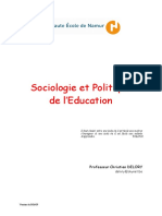 Cours de Sociologie Et Politique de l’Education