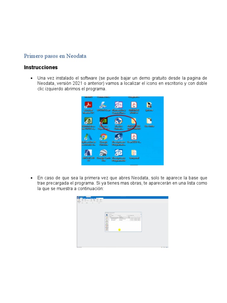 Manual de Neodata | Descargar gratis PDF | Presupuesto | Microsoft Excel