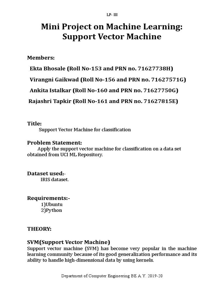 SVM Classification Mini Project Report | PDF | Cloud Computing | Computing
