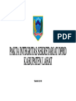 Cover Pakta Integritas Tahun 2016