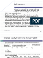 Implied Equity Premiums: Aswath Damodaran