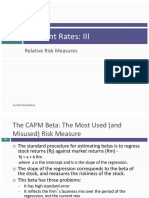Discount Rates: III: Relative Risk Measures