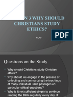 Lesson 3 Why Should Christians Study Ethics