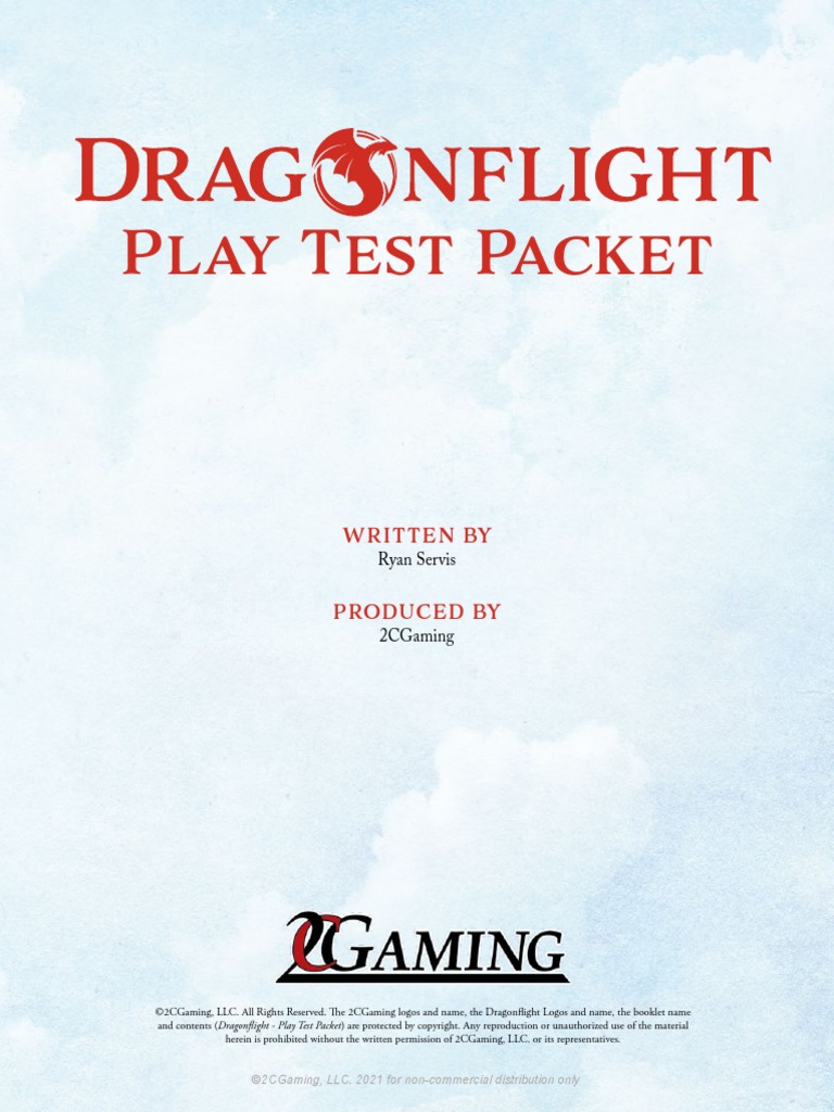 Dragonflight - Play Test Packet | PDF | Senses | Odor