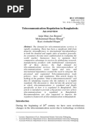 Telecommunication Regulation in Bangladesh: An Overview: Anju Man Ara Begum Mohammad Hasan Murad Kazi Arshadul Hoque