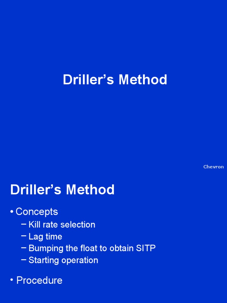 Driller's Method PDF Mechanical Engineering Applied And
