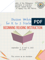 Division Webinar For K To 3 Teachers On Beginning Reading Instruction 1