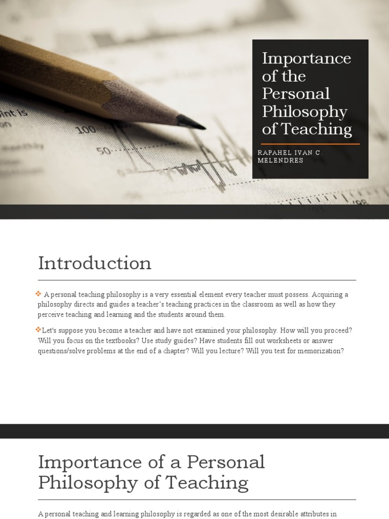 Importance of Personal Teaching Philosophy | PDF | Teachers | Learning