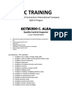QC Training: Reymundo C. Alba