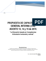 Propuesta de Curso de Capacitación Agosto 2019