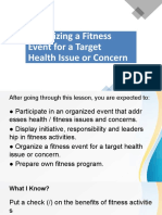 Organizing A Fitness Event For A Target Health Issue or Concern