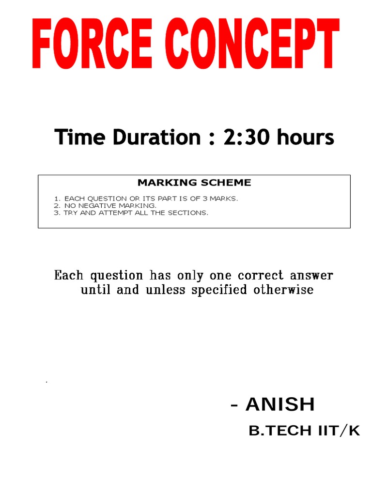 Physics Exam Marking Guide | PDF | Tension (Physics) | Force