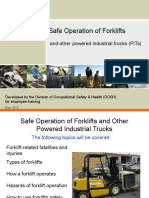 Safe Operation of Forklifts and Other - Powered Trucks