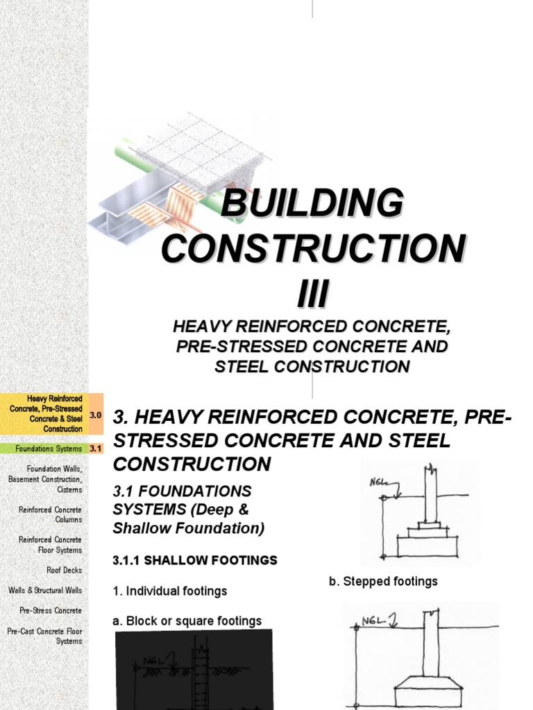 Concrete and Steel Foundation Systems | PDF | Deep Foundation ...