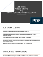 P01 - Job Order Process Costing and Service Department Cost Allocation