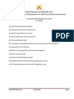 Royal Impact Certification LTD.: (Documentation Requirements For EMS Surveillance Assessment)