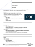 Lesson Take-Away - Pathological Conditions Topic One: Diabetes and Complications