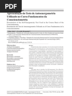 Apresentação do Teste de Autoenergometria Utilizado no Curso Fundamentos da Conscienciometria