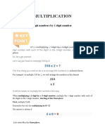 Multiplication: Multiplying 3-4-Digit Numbers by 1 Digit Number