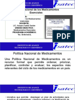 Politica Nacional de Medicamentos Esenciales