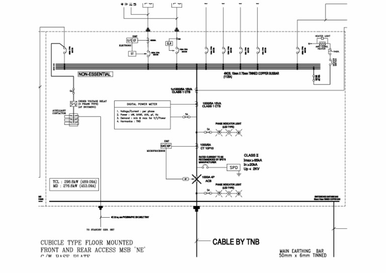 Cable Bytnb: Cubicle Type Floor Mounted Front and Rear Access MSB | PDF ...