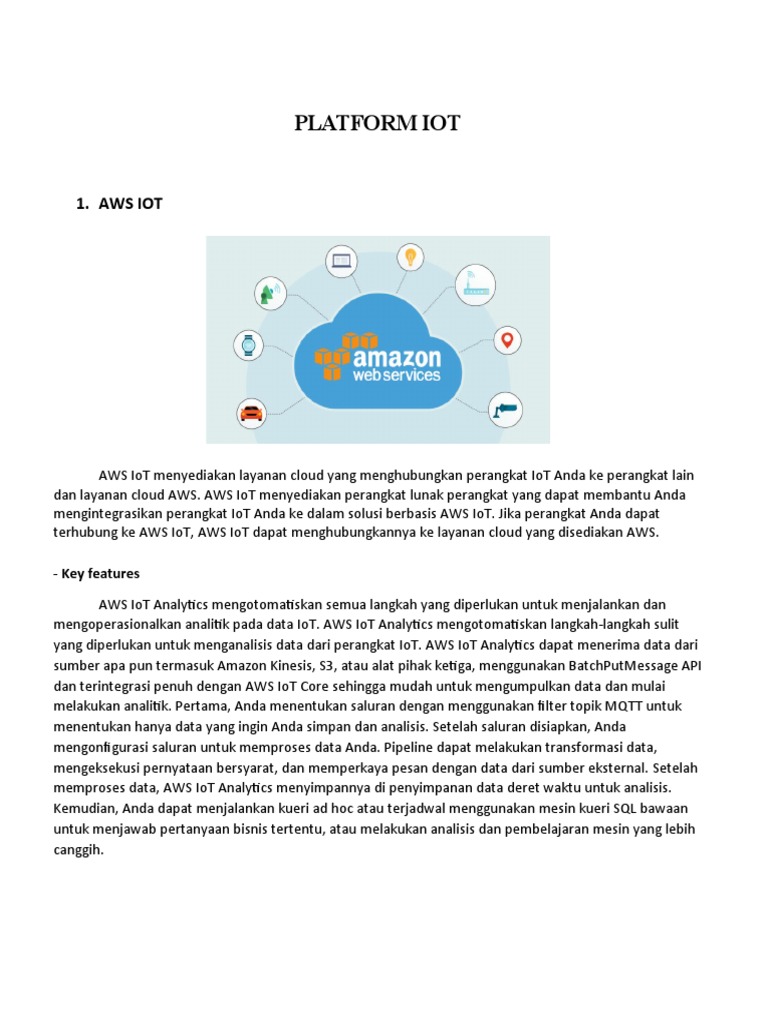 Platform AWS IoT dan Fitur Utamanya | PDF