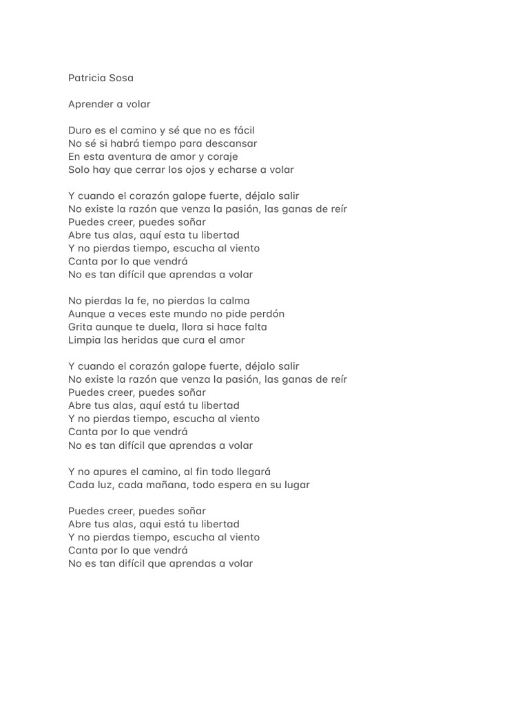 Aprender A Volar Patricia Sosa Pdf