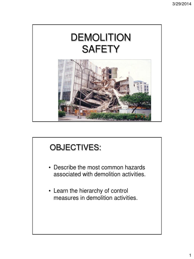 Demolition Safety - Ver2014 | PDF | Demolition | Asbestos