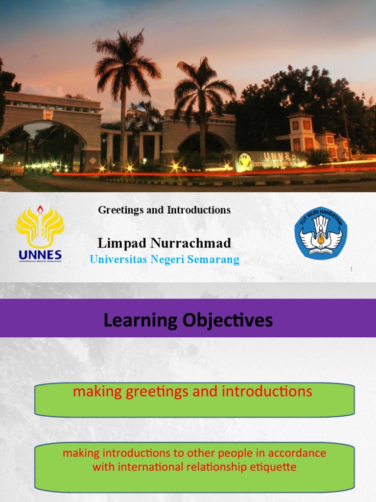 Greetings and Introductions Guide | PDF | Teachers | Cognition
