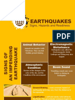 Signs of Earthquake and Earthquake Readiness