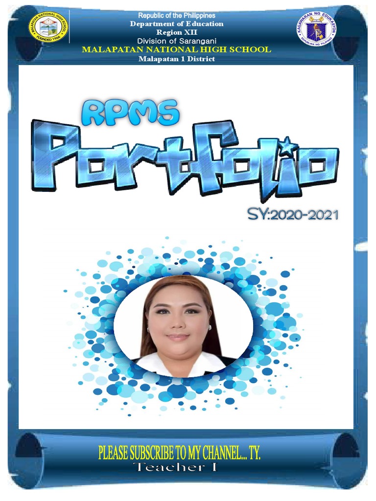 Ti-Tiii Editable RPMS Portfolio Blue | PDF | Educational Technology ...