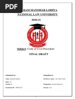 Dr. Ram Manohar Lohiya National Law University 2020-21: Submitted By: Submitted To