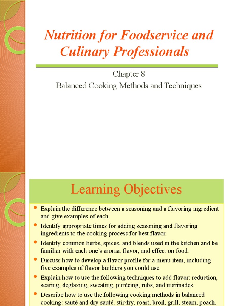 Balanced Cooking Techniques for Chefs | PDF | Grilling | Chili Pepper