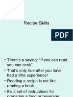 Recipe Skills