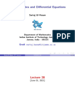 Linear Algebra and Differential Equations: Sartaj Ul Hasan