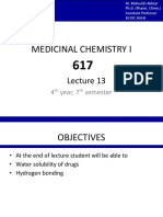 Medicinal Chemistry I: 4 Year, 7 Semester