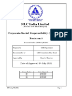 NLC India Limited: Corporate Social Responsibility (CSR) Policy Revision-3