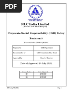 NLC India Limited: Corporate Social Responsibility (CSR) Policy Revision-3